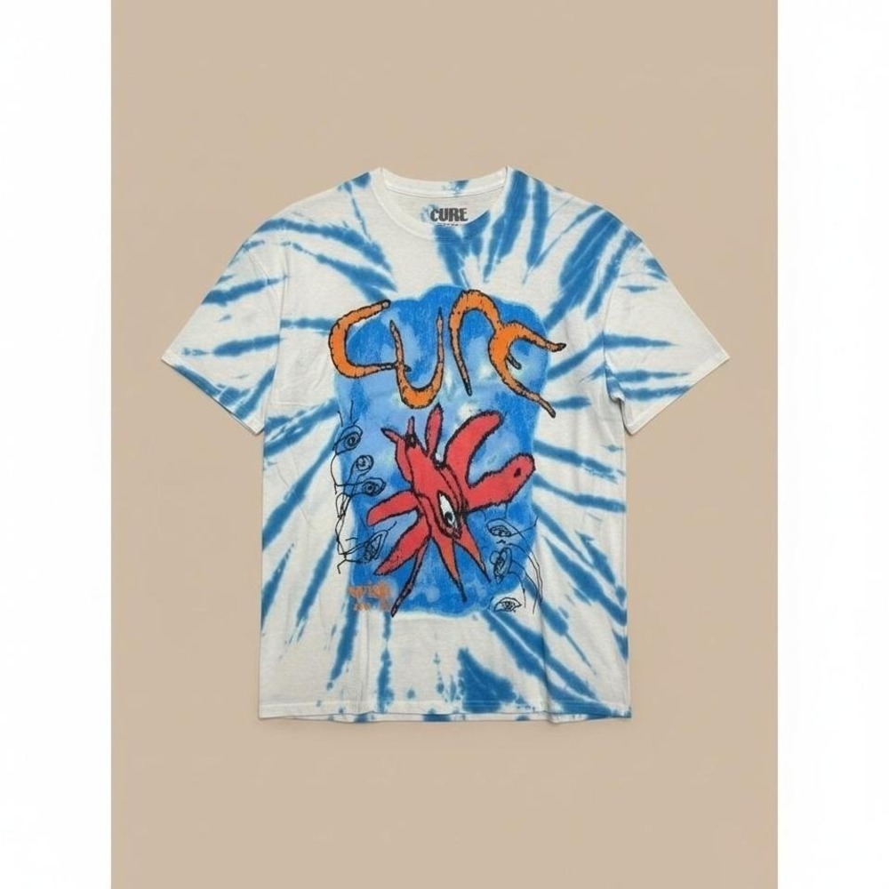 The Cure Wish Tie-Dye Graphic T-Shirt L/XL NWT‎